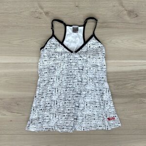 lost casette tape razor back tank top